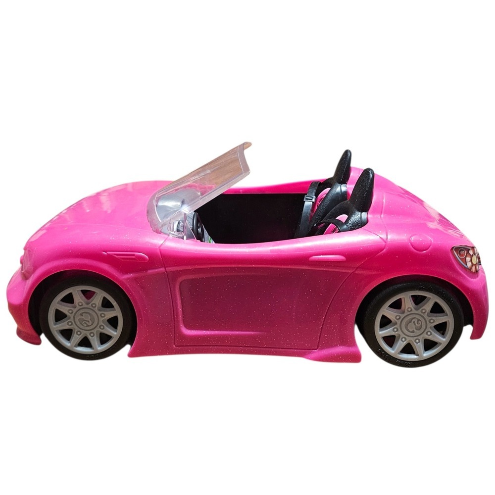 2013 Mattel Barbie Glam Convertible BDF38 Pink Glitter Car Seat Belts